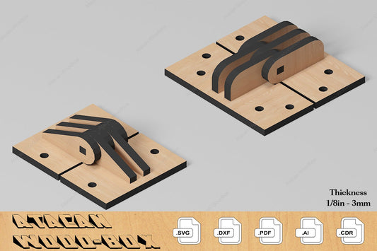 Wooden Hinges cutting Files / Gift Box Laser Vectors / Wood Boxes and Hinges SVG DXF Ai CDR 330