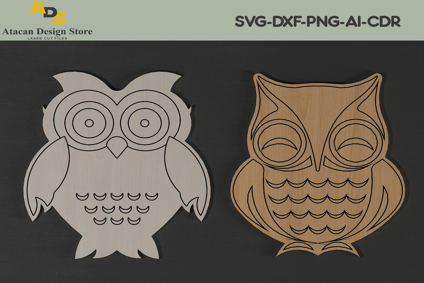 Wooden Owl Shapes / Plywood cutting files / Owls Bundle 272